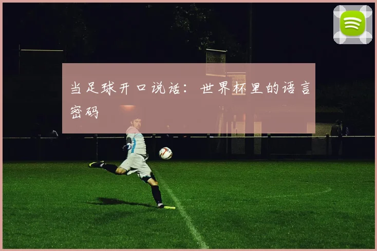 当足球开口说话：世界杯里的语言密码