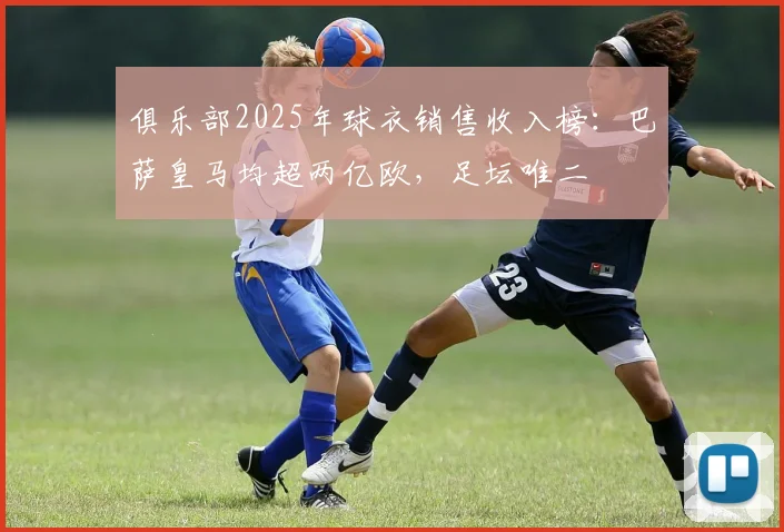 俱乐部2025年球衣销售收入榜：巴萨皇马均超两亿欧，足坛唯二